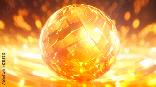 黄金に輝くミラーボール