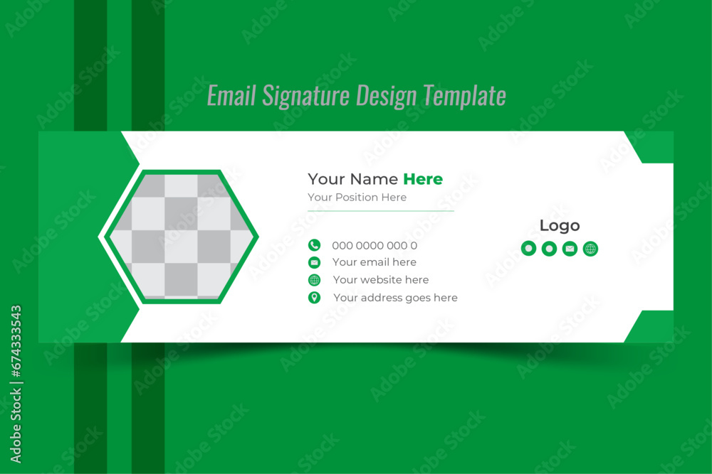 corporate email signature design template with modern layout corporate email signature design template with modern layout
