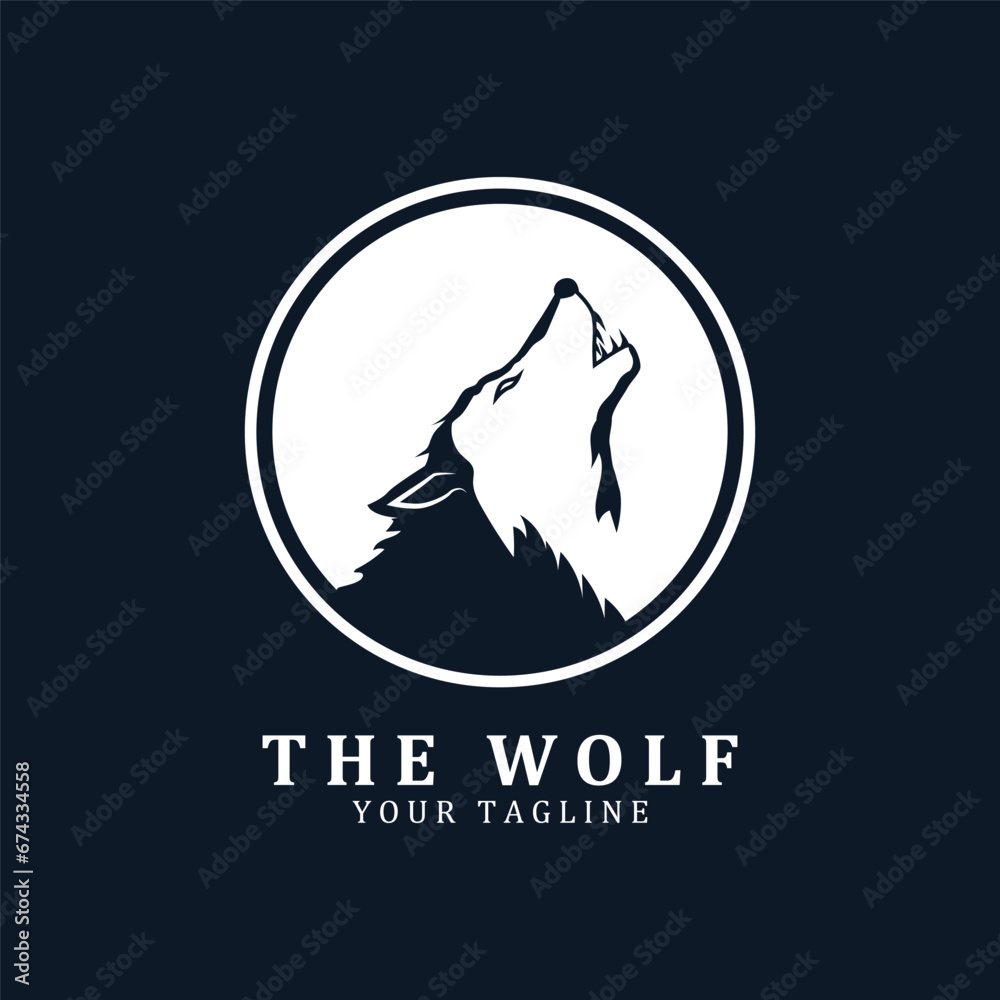 Obraz premium Wolf or head wolf Logo vector icon illuatration design