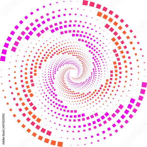 Abstract Colorful Dot Circle Design