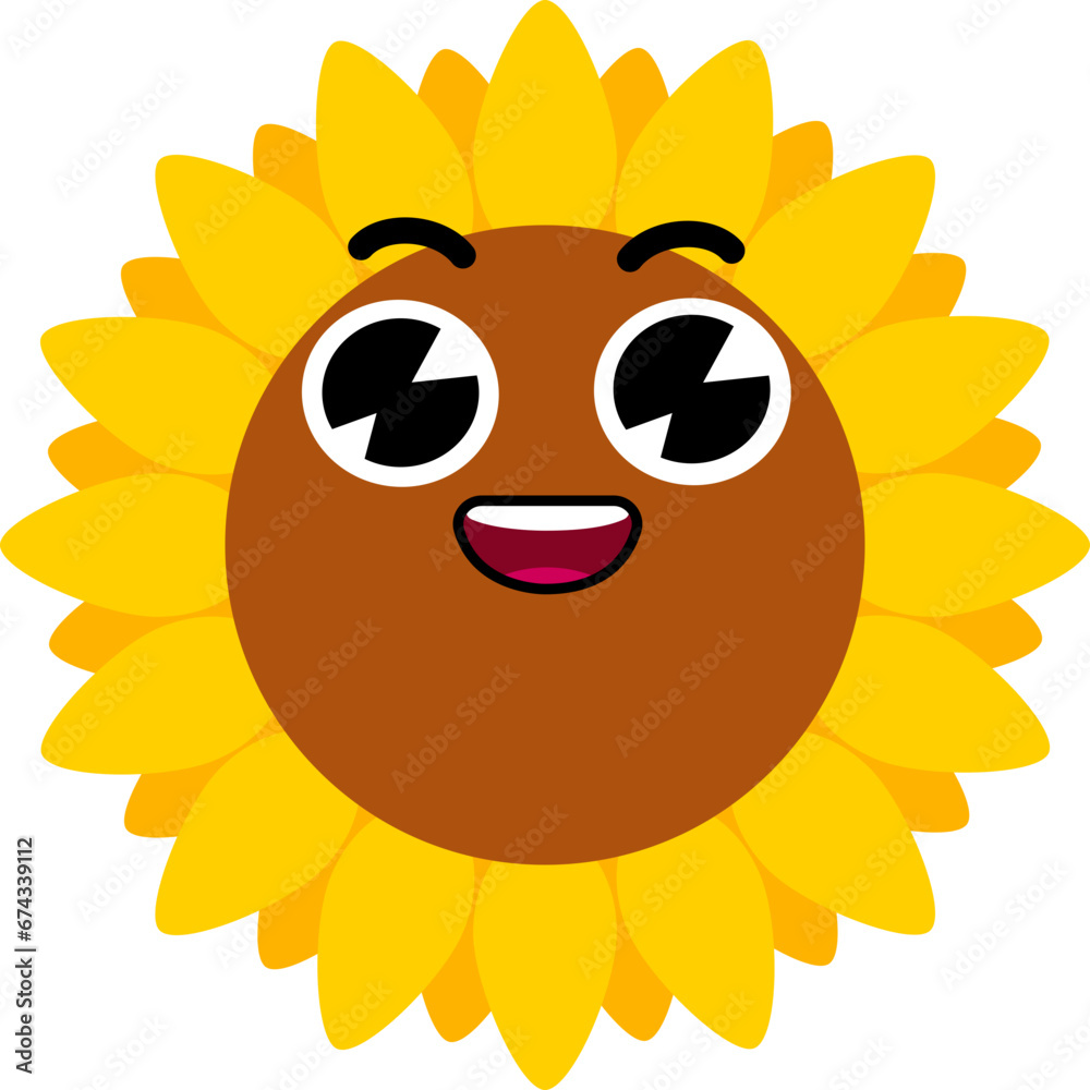 Sunflower Face Wide Smile
