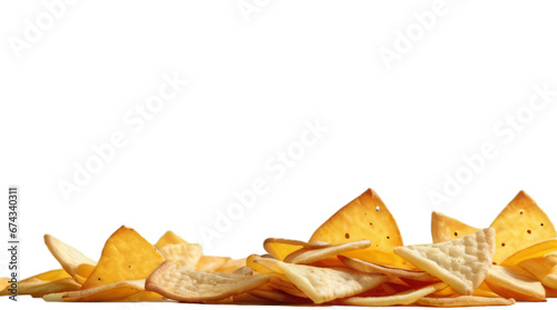 chips transparent, white background, isolate, png