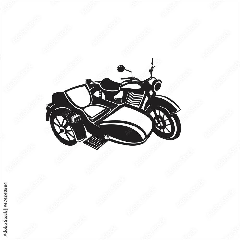 Obraz premium classic motorbike icon