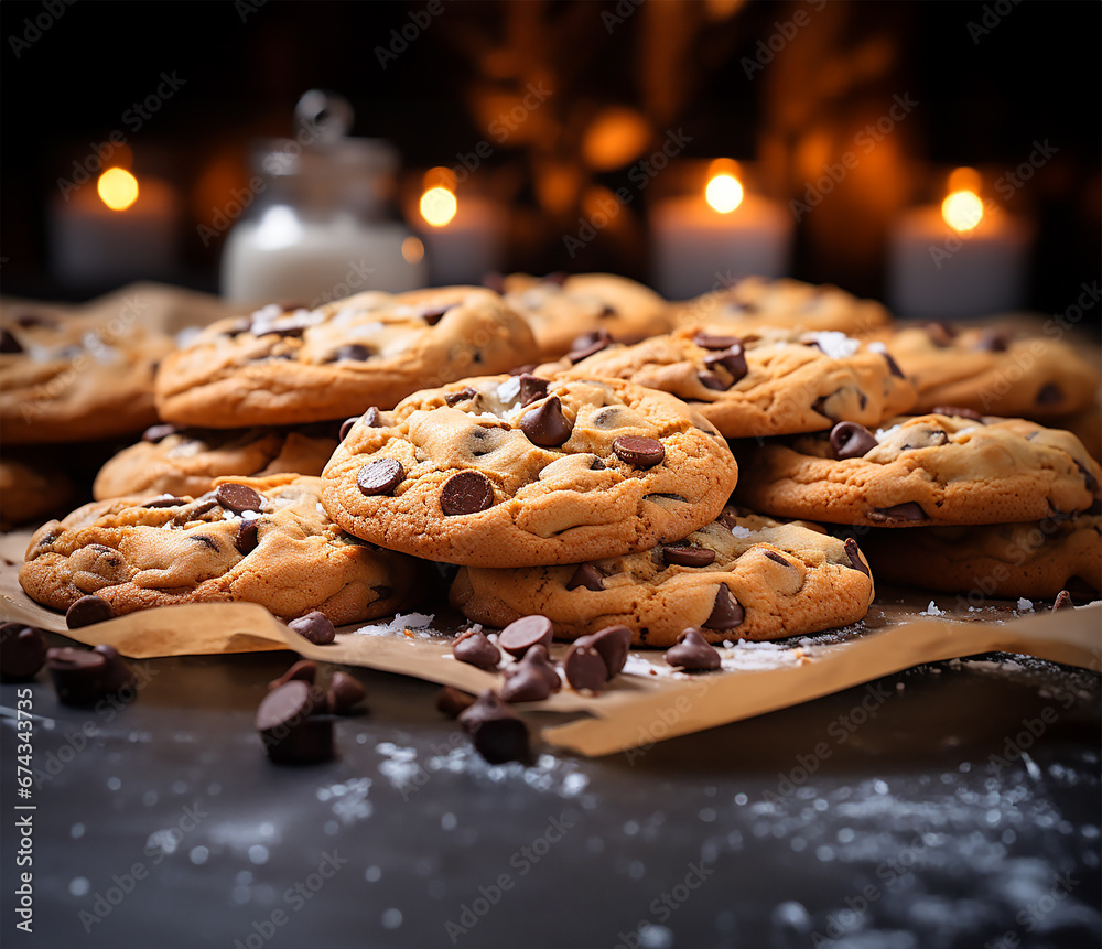 freshly baked chocolate chip cookies cooling on parchment paper freshly baked chocolate chip cookies cooling on parchment paper