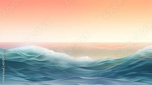 Abstract of marine and sea for background template. Fresh, cheerful, and relaxing summer concept. Positive and healthy tones to the background or wallpaper. Generative Ai © Septiana