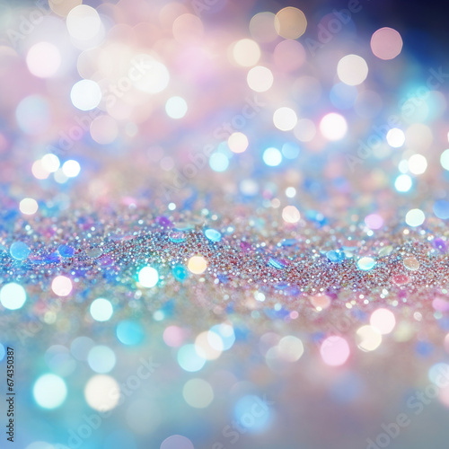 Abstract glitter lights background blurred bokeh