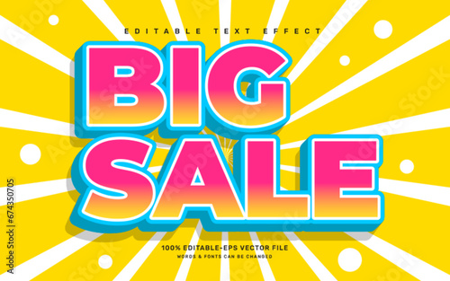 Big sale editable text effect template