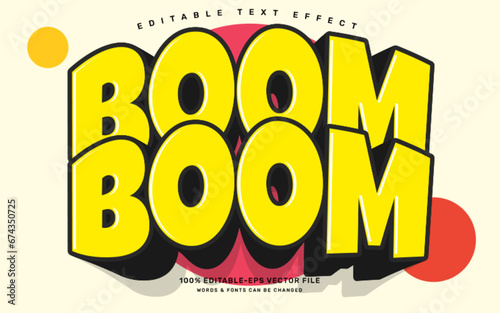 Boom Comic editable text effect template