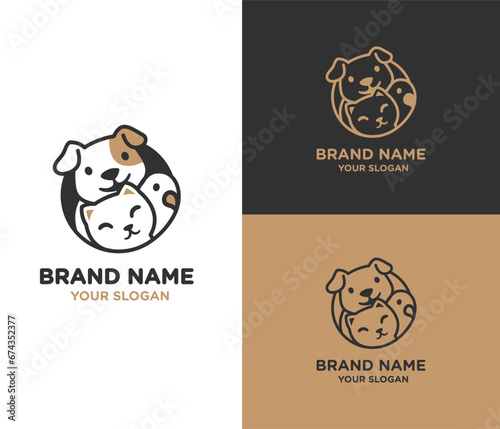 Cat And Dog Pet Store Logo