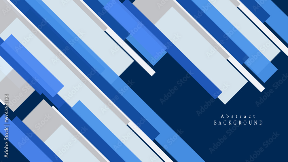 Modern abstract blue background design with layers of textured grey transparent material in random geometric pattern Modern abstract blue background design with layers of textured grey transparent material in random geometric pattern