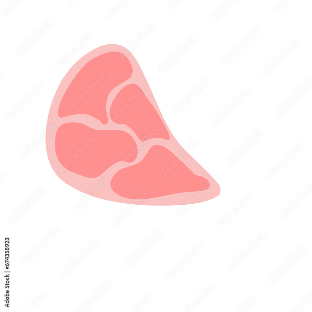 Illustration of Beef Slices Illustration of Beef Slices