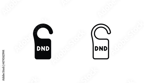 Dnd icon design with white background stock illustration