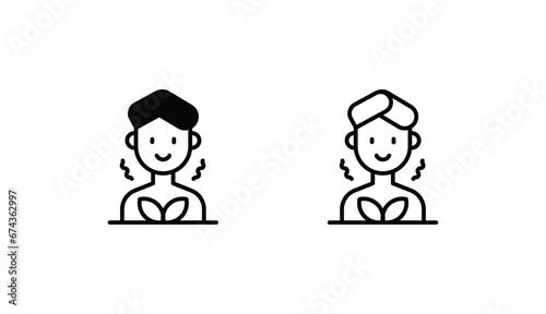 Spa Therapy icon design with white background stock illustration