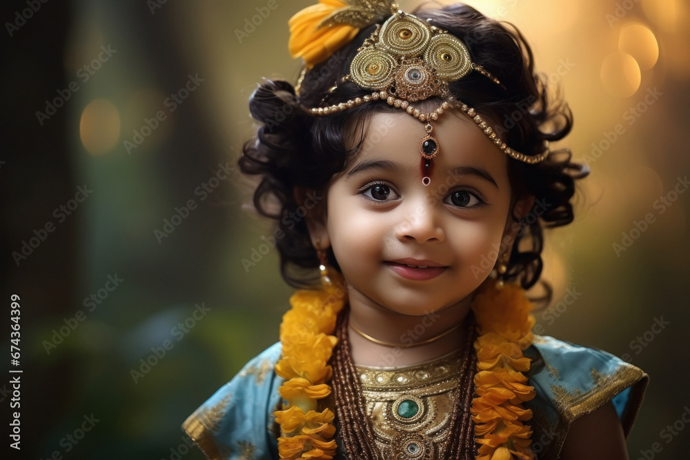 Cute indian little boy in lord krishna costume Stock Photo Adobe Stock