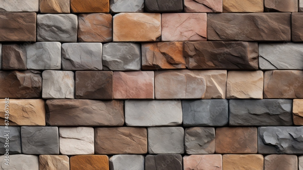 Fototapeta premium Texture Samples Of Nature Stone, Seamless Pattern