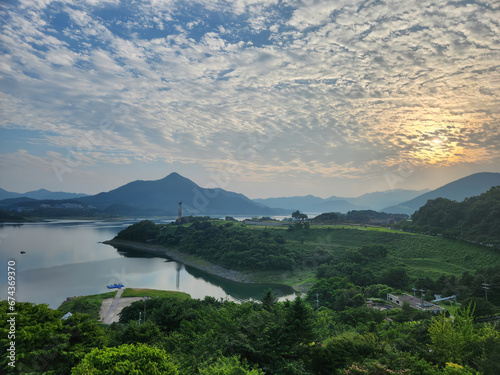 view of lake from the mountain © Sim yelim