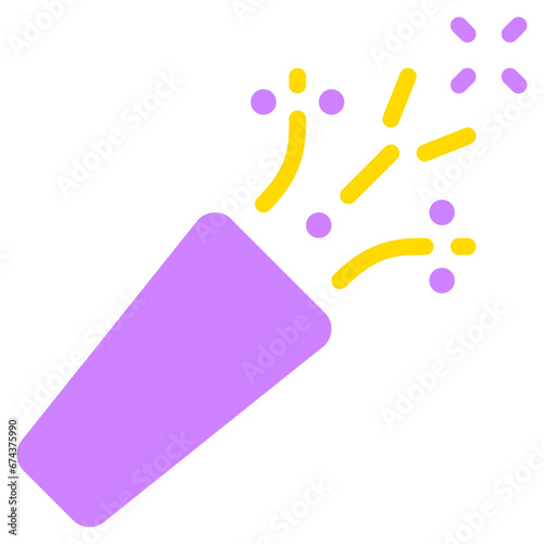 confetti icon with flat style and pixel perfect base. Suitable for website design, logo, app and UI. Based on the size of the icon in general, so it can be reduced.