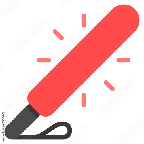 light stick icon with flat style and pixel perfect base. Suitable for website design, logo, app and UI. Based on the size of the icon in general, so it can be reduced.