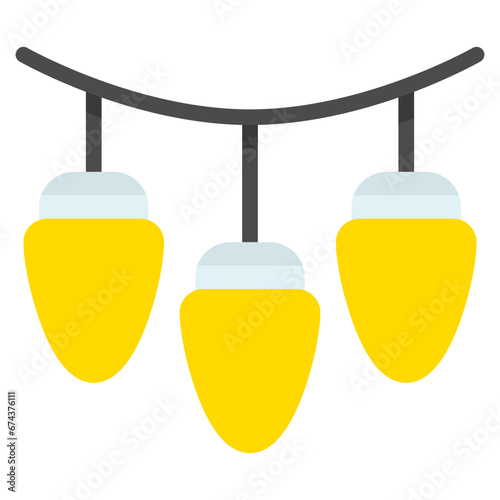 party lights icon with flat style and pixel perfect base. Suitable for website design, logo, app and UI. Based on the size of the icon in general, so it can be reduced.