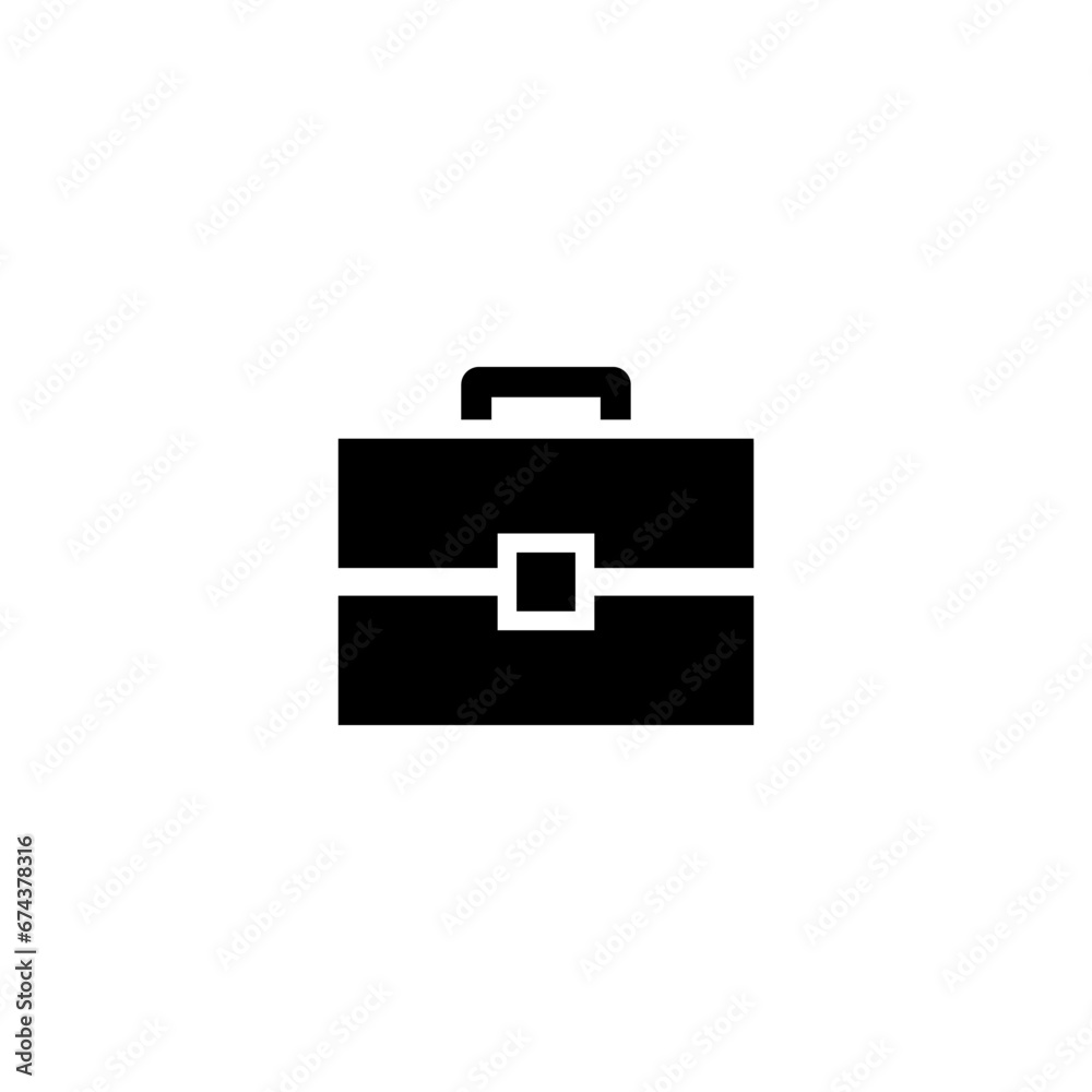 Briefcase flat vector icon on white background Briefcase flat vector icon on white background