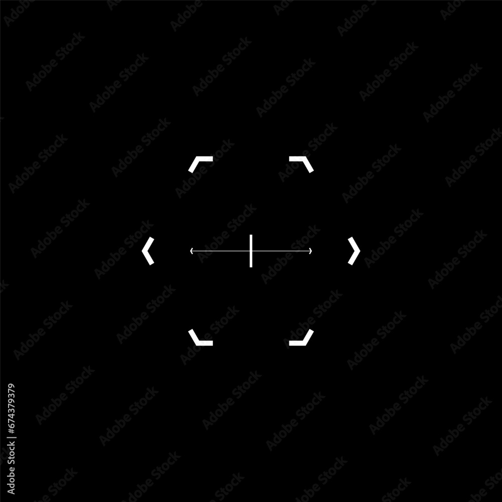 custom made wallpaper toronto digitalCyberpunk style set element. Hexagon design target. Futuristic aim. A vector futuristic cyberpunk design sight or crosshair.