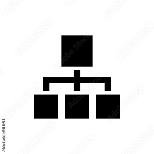 Hierarchy flat vector icon. Segregation of work