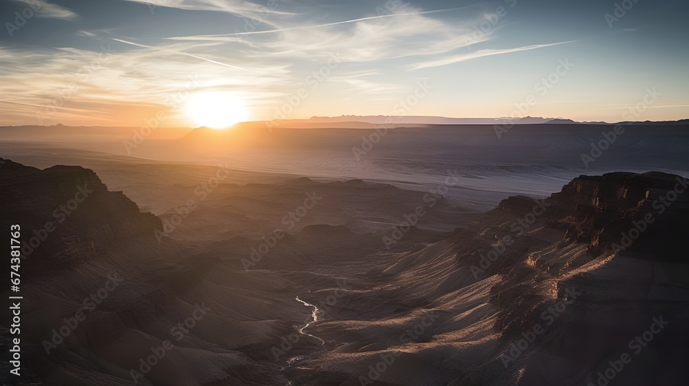 Naklejka premium Breathtaking landscape from a fascinating aerial perspective, delving into the world of aerial photography.