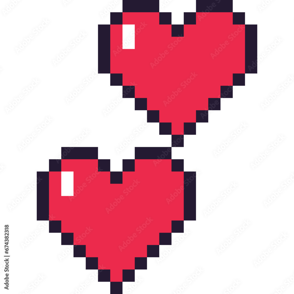 Pixel Heart Illustration Pixel Heart Illustration