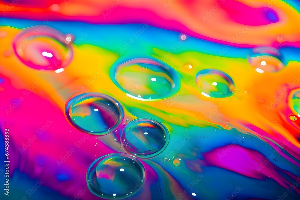 Rainbow Colors Created by Soap Bubble Can Use for Background.