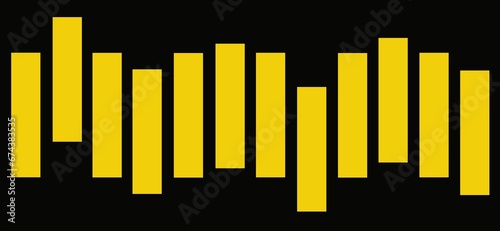 Bright yellow sound wave background