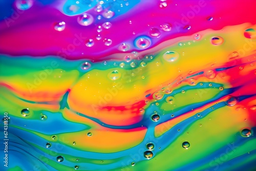 Rainbow Colors Created by Soap Bubble Can Use for Background.