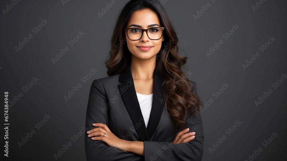 Confident and Powerful Businesswoman Portrait with Copy Space Confident and Powerful Businesswoman Portrait with Copy Space