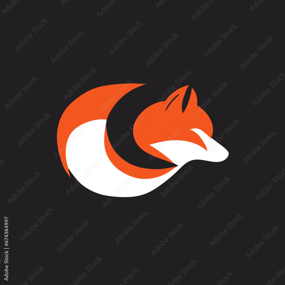 Fototapeta premium fox logo