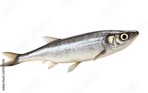 Precision Realism Artistic Herring On White or PNG Transparent Background