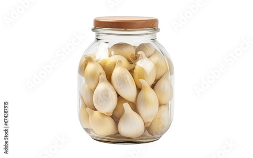 Hyper-Realistic Pickled Allium Art On White or PNG Transparent Background