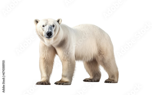 Hyper-Realistic Wildlife Portrait of a Mighty Polar Bear On White or PNG Transparent Background