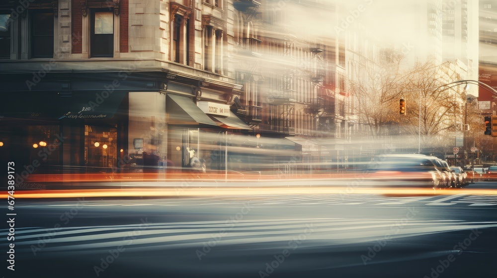 Fototapeta premium abstract blurry building city background illustration modern blur, tranquility urban, texture sky abstract blurry building city background