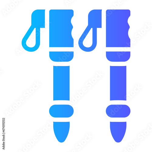 trekking pole Gradient icon
