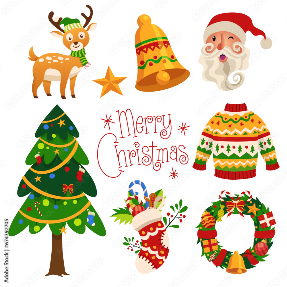 Set of Christmas Symbol Collection Set of Christmas Symbol Collection