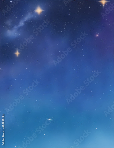 A stunning night sky with a vast array of stars. The stars are of different sizes and colors  and they twinkle in the darkness. The image is peaceful and serene