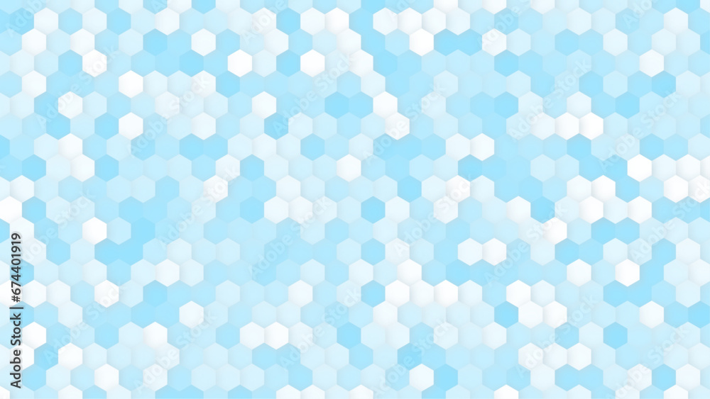 Abstract White and Blue Hexagon Background for Backdrop, Web, Banner, Vector illustration