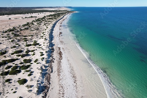 Fototapeta Naklejka Na Ścianę i Meble -  Eucla Jetty, Coastline, and National Park - Western Australia. Aerial Drone Images.