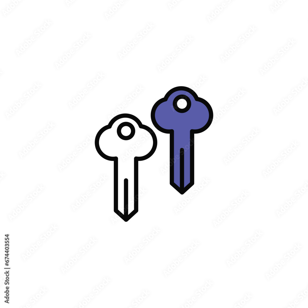 Room Key icon design with white background stock illustration Room Key icon design with white background stock illustration