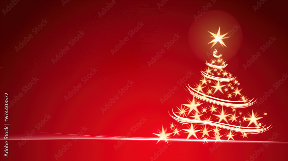 Christmas tree design, wallpaper illustration.