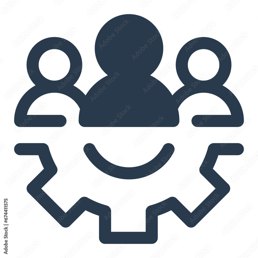 Harmonious Team Collaboration Icon Harmonious Team Collaboration Icon