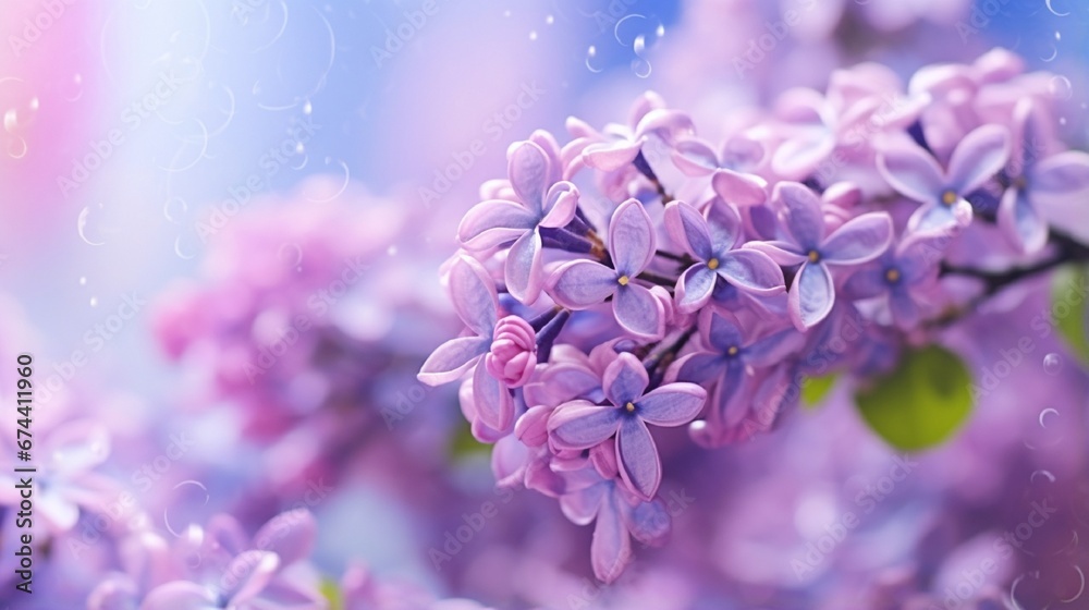 Lilac Blossom in Selective Focus: Fragile Beauty of Spring generated by AI tool Lilac Blossom in Selective Focus: Fragile Beauty of Spring generated by AI tool