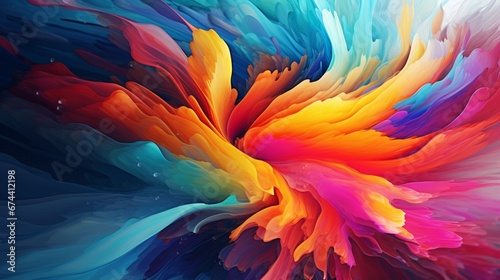 A swirling vortex of vibrant colors in a