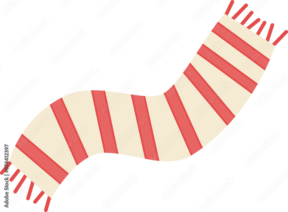 Stripes Scarf Illustration Stripes Scarf Illustration