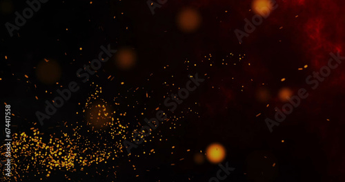 Fire or Dust on Black background.
Sparks on black background