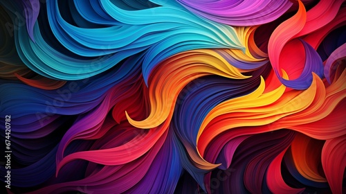 Vivid, swirling colors forming intricate patterns in a © Habib
